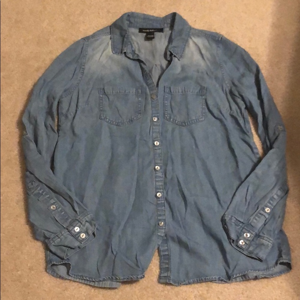 Denim maternity top